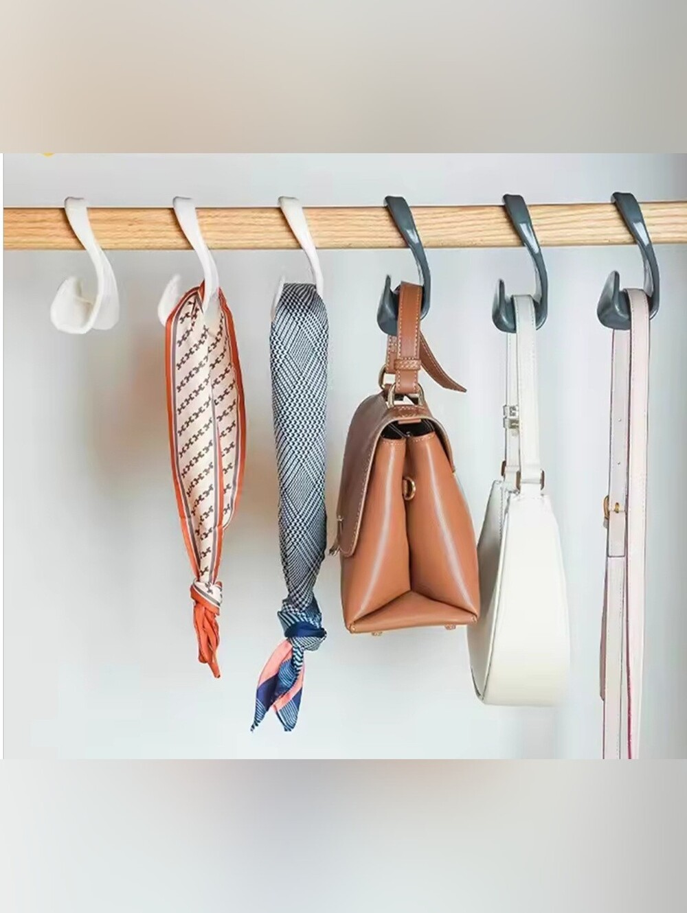 Bag hangers set of 5 "WHITE" - Picture 3 of 5